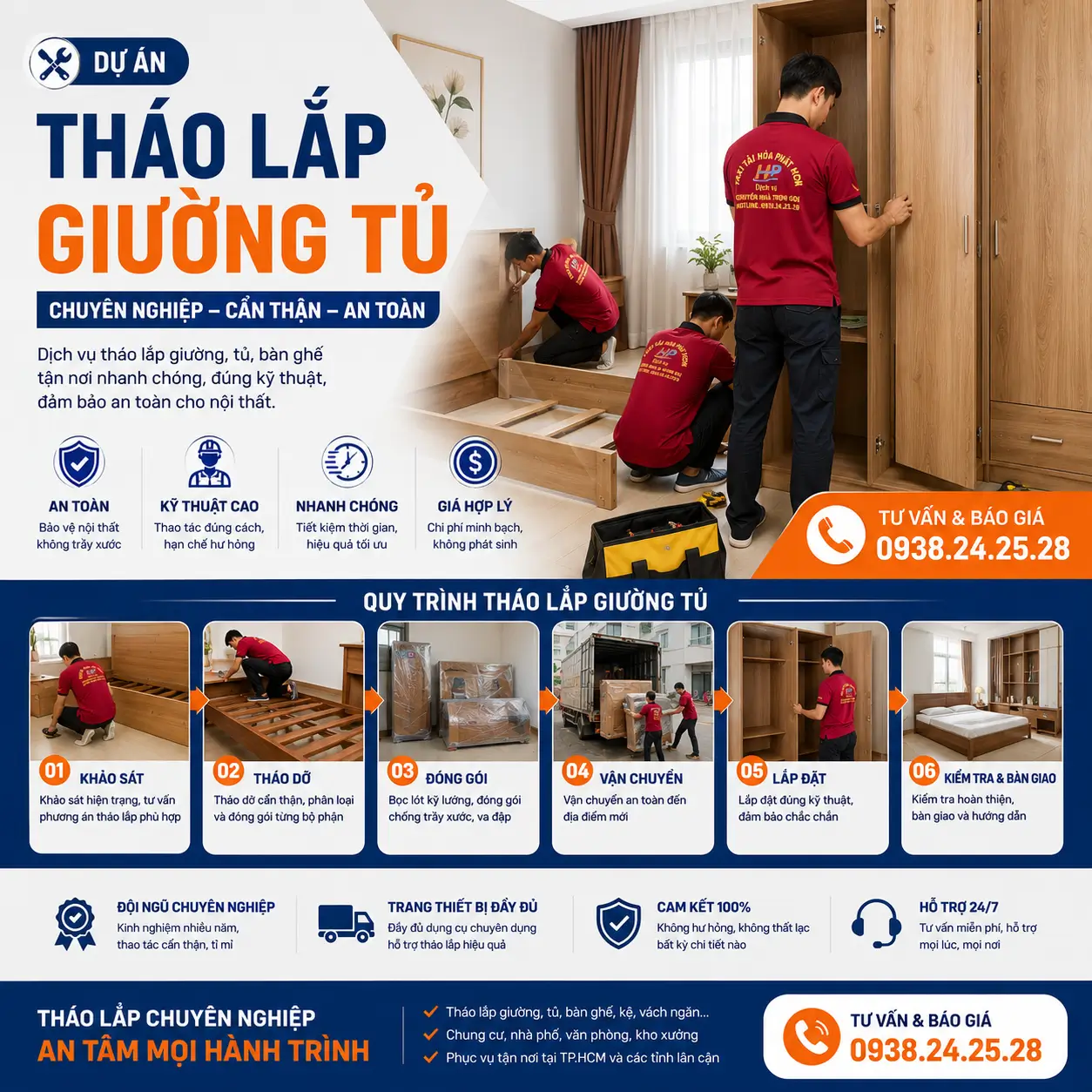 Dự án tháo lắp giường tủ